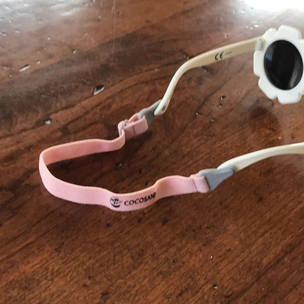 Cocosand Baby Sunglasses. Polarized Retro Flower Frame with Adjustable Strap